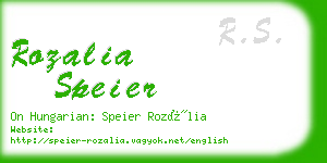 rozalia speier business card